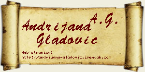 Andrijana Gladović vizit kartica